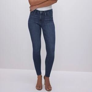 Good American Good Legs Skinny Jeans Mid Rise Blue 009 Wash GAGLRHC899 Size 0/25